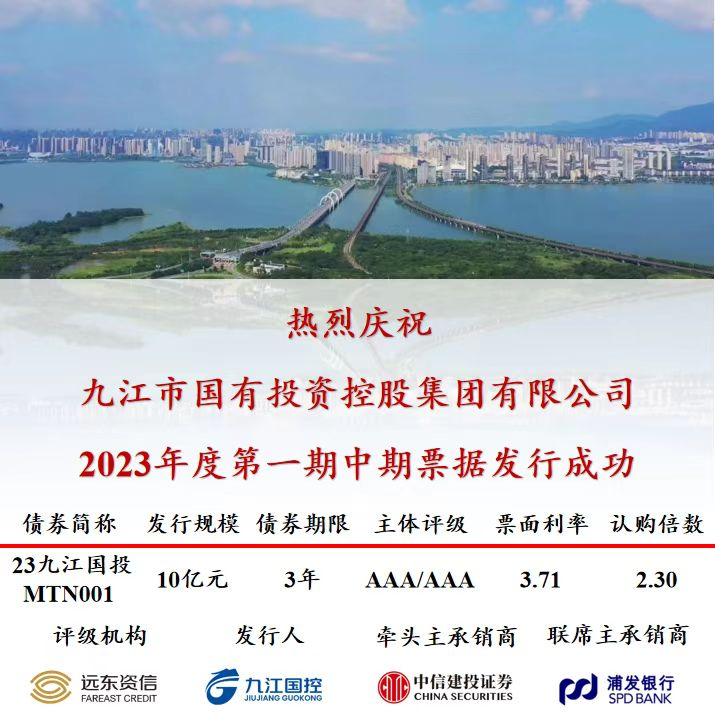 喜報(bào)！市國(guó)控集團(tuán)成功發(fā)行10億元中期票據(jù)